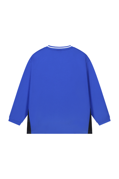 Men Spring Mesh Color Block Long Sleeve Soccer Jersey