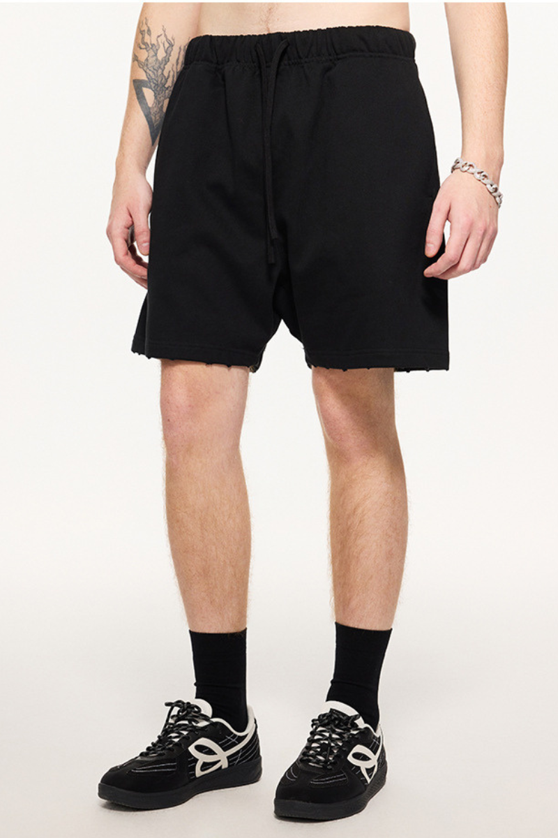 Men's Summer 450g Solid Breathable Elastic Loose 4" Shorts