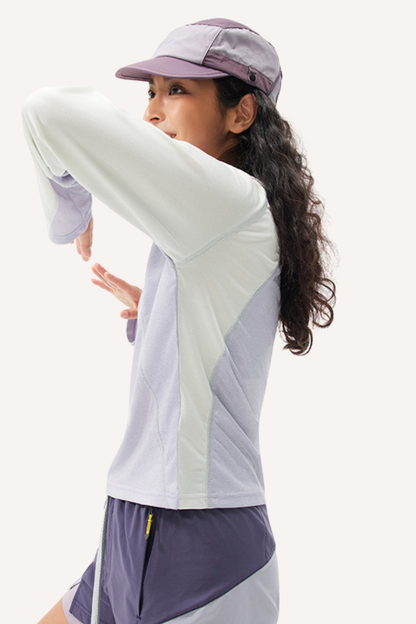 Women's coolmax Outdoor Color Contrast long sleeve T-shirt