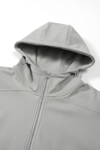 Men's Streetwear Front Pocket Full-zipper Hooded Jacket