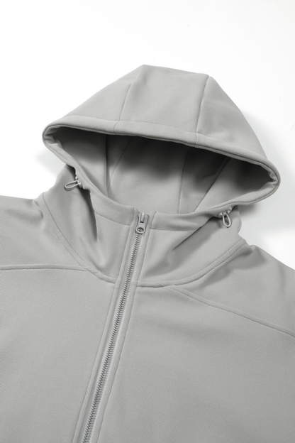 Men's Streetwear Front Pocket Full-zipper Hooded Jacket