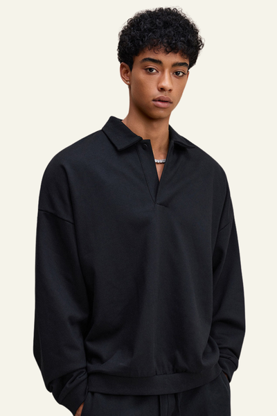 Men's Stand-Collar Pullover Hoodie