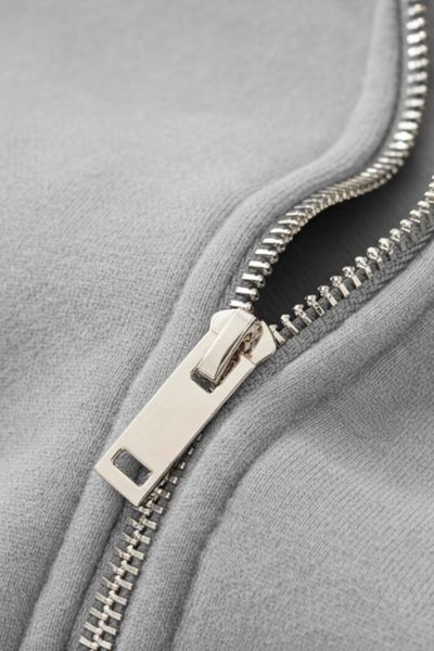 Men's Streetwear Cropped Full Zipper Hooded Jacket