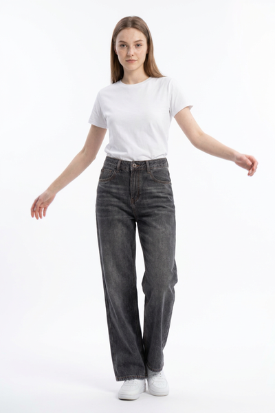 Women's Wash High Waist Straight Leg Jeans