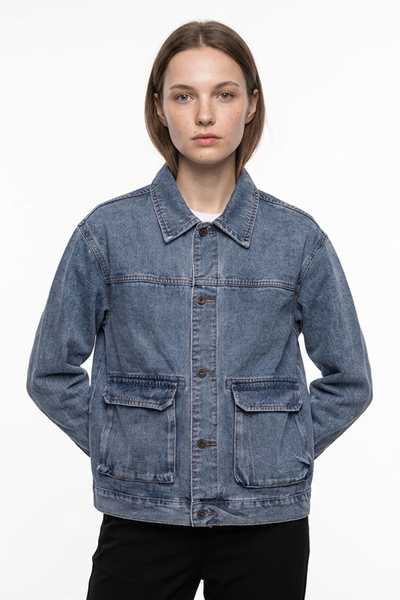 Women's Classic Washed  Relaxed Denim Jacket
