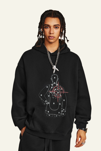Men's Streetwear Printed Pattern Hoodie