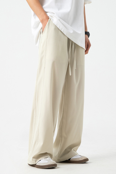 Men's Summer Ice Silk Loose Straight Wrinkle Free Pants