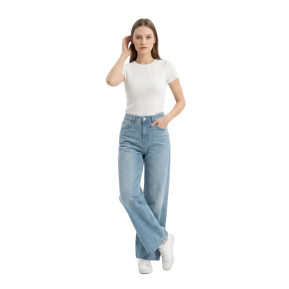 Women's High Waist Wide Leg Jeans