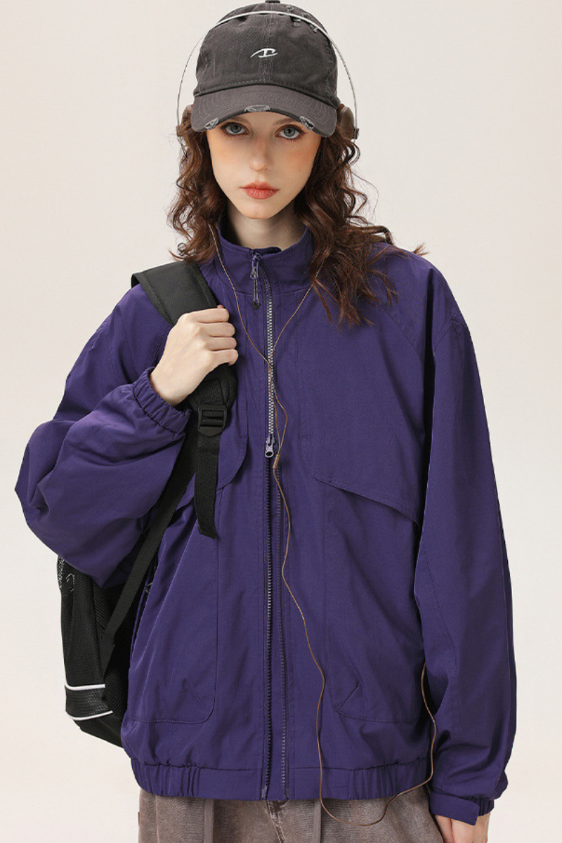 Unisex American Retro Multi-Pocket Loose Hiking Jacket