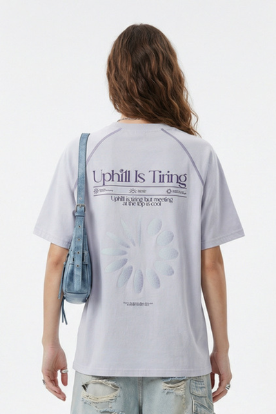 Women's Colorblock Sun Embroidery Crewneck Tee