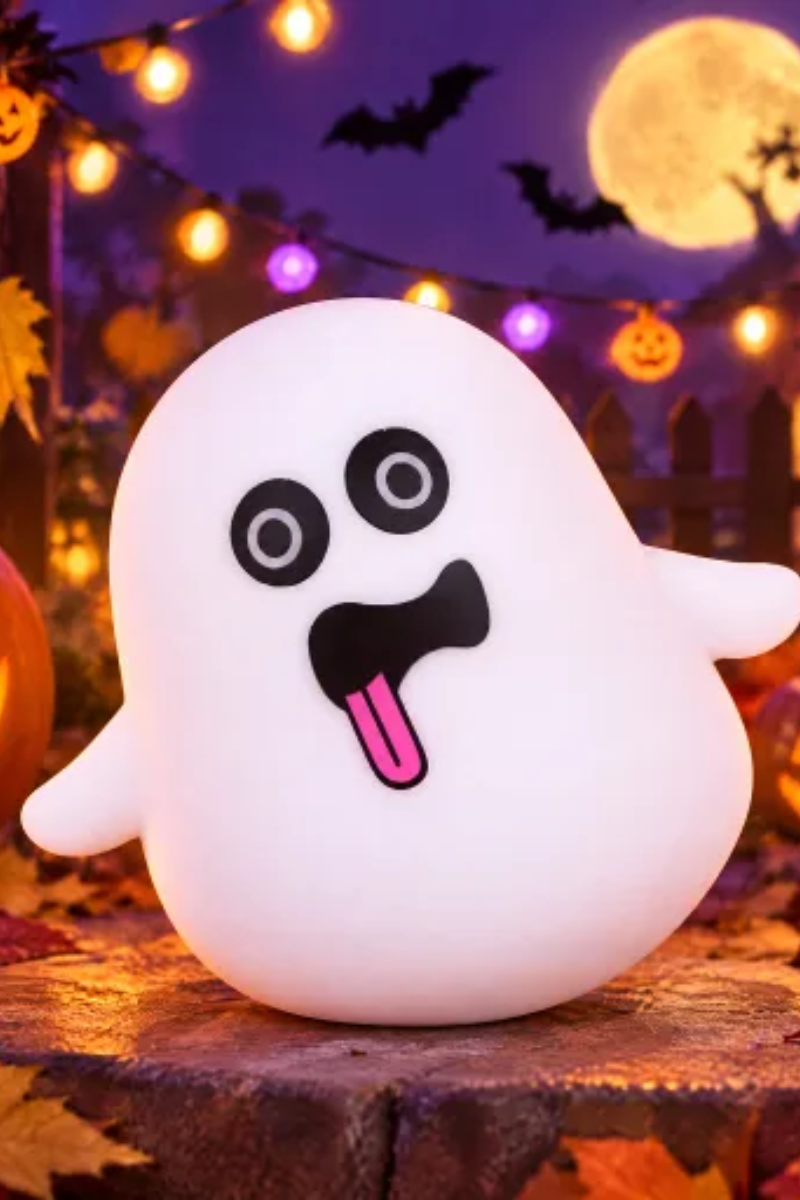 Unisex Fall Halloween Light Up Ghost TPR Squishy Toy