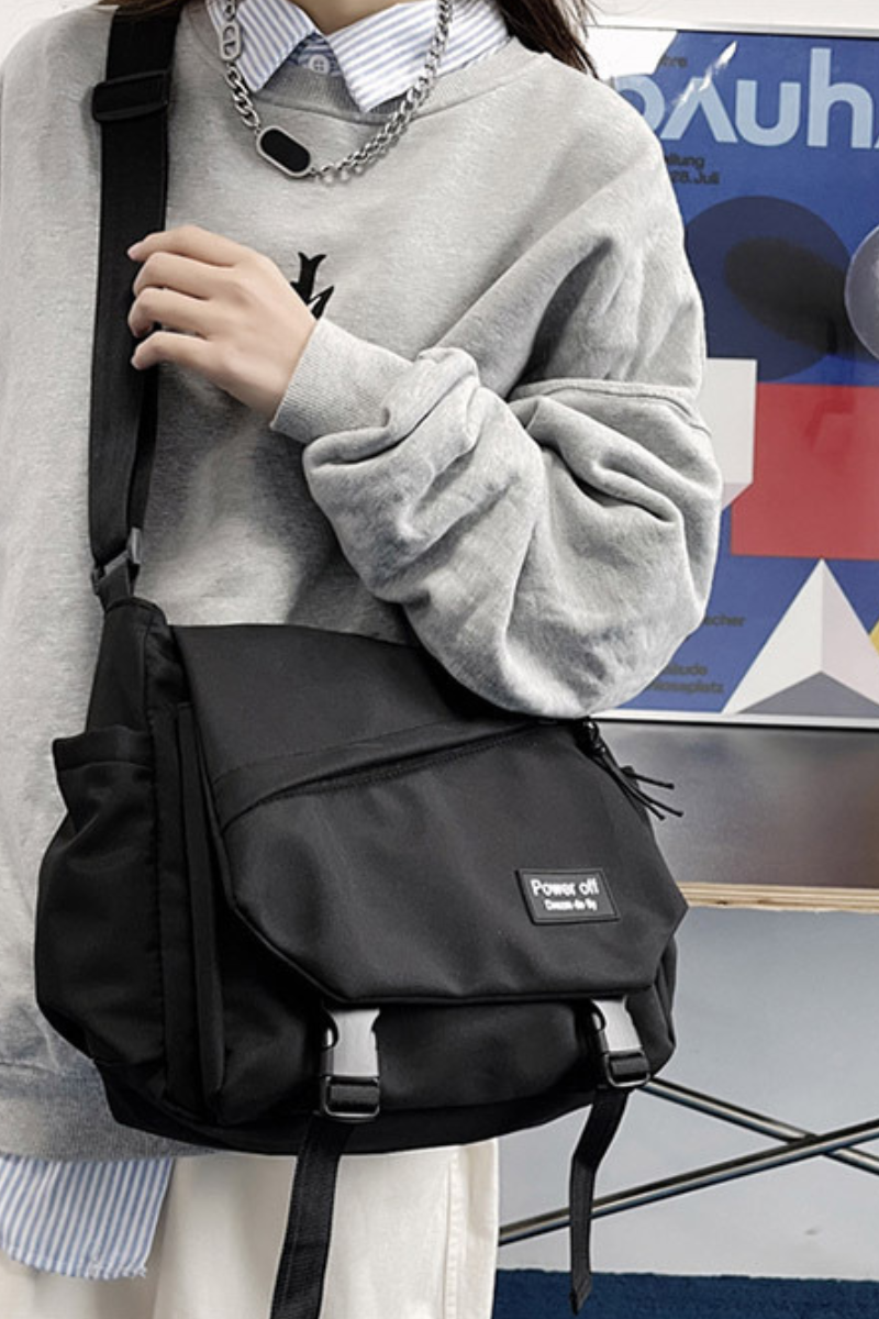 Unisex All Season Nylon Multi Pocket Crossbody Shoulder Bag