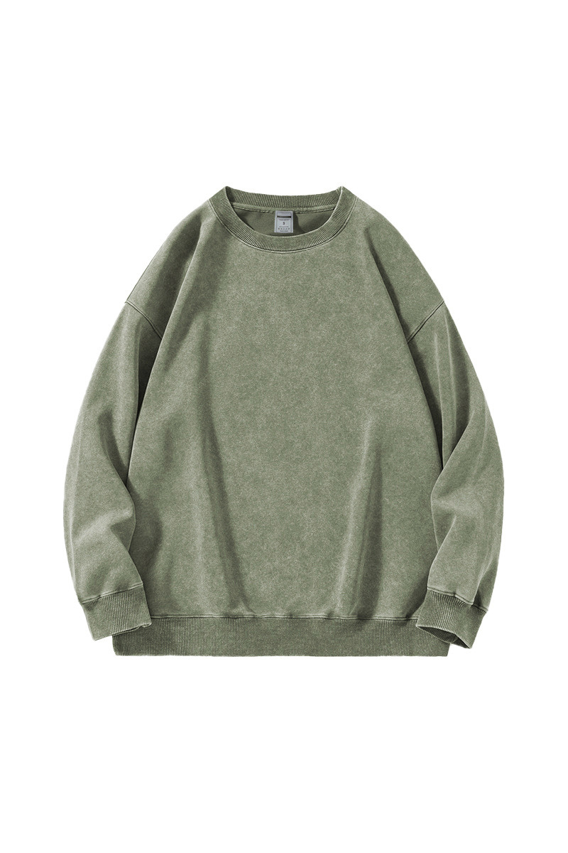 Men Fall Clothing Heavyweight Vintage Washed Sweatshirt