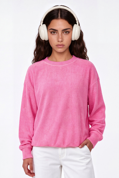 Unisex Spring Crisscross Back Cutout Knit Pullover Sweater