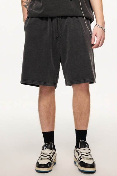 Men's Summer 320g Snow Wash Cotton Loose 5" Shorts