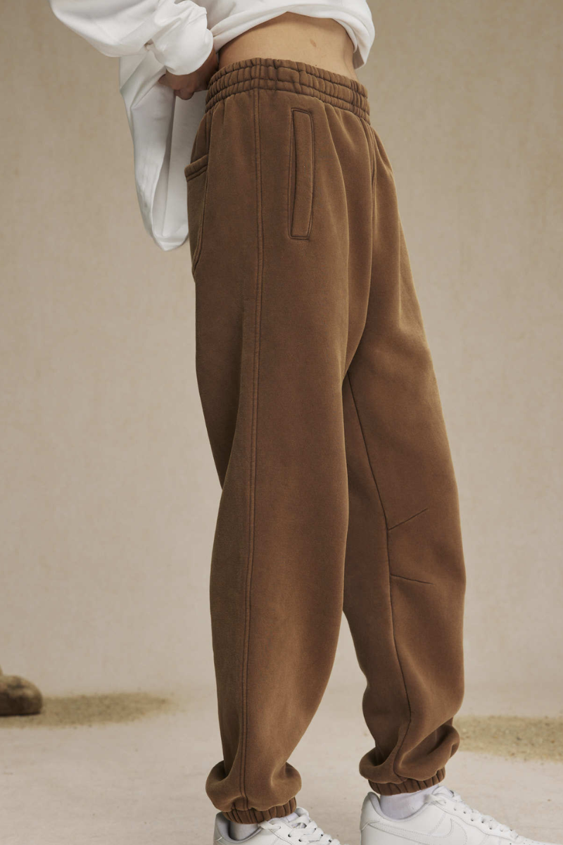 Women Fall Clothing Wax Washed Relaxed Jogger Pants