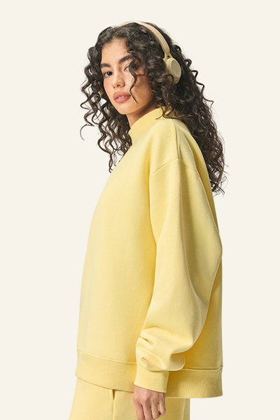 Women's Streetwear Stand-Collar Solid Mock Neck Sweatshirt