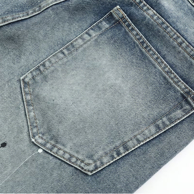 Men's Spring Splash Ink Washed Baggy Wide Leg Denim Jeans