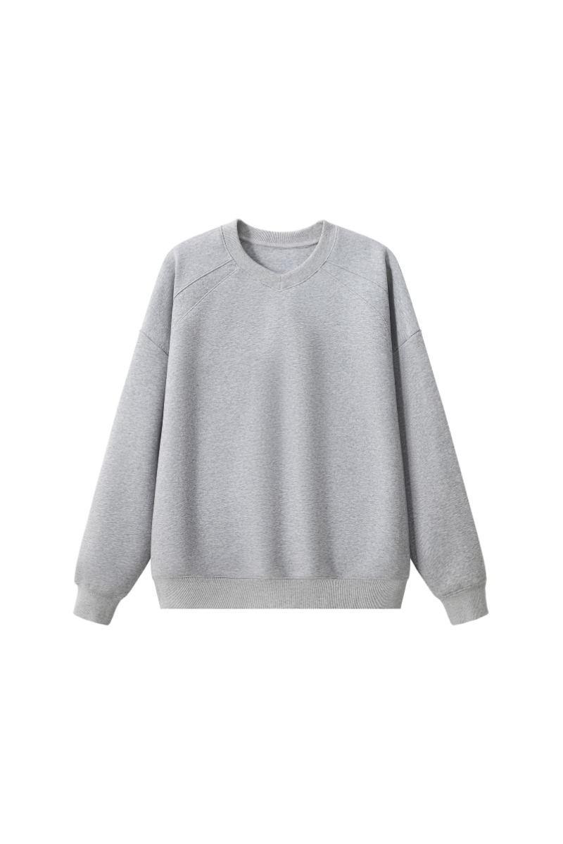 Unisex Fall Cotton Blend Raglan Loose Pullover Sweatshirt