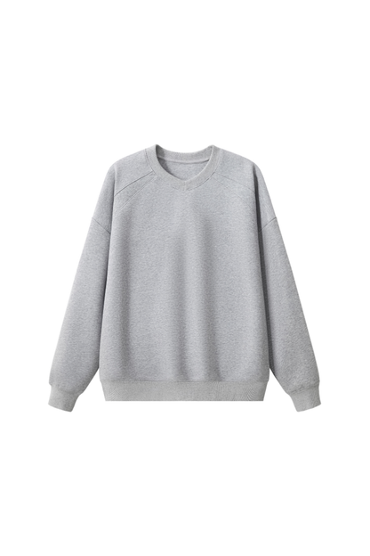 Unisex Fall Cotton Blend Raglan Loose Pullover Sweatshirt
