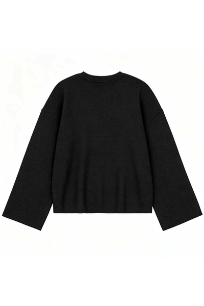 Men's Fall Raw-Edge Cropped Oversized Long-Sleeve T-Shirt