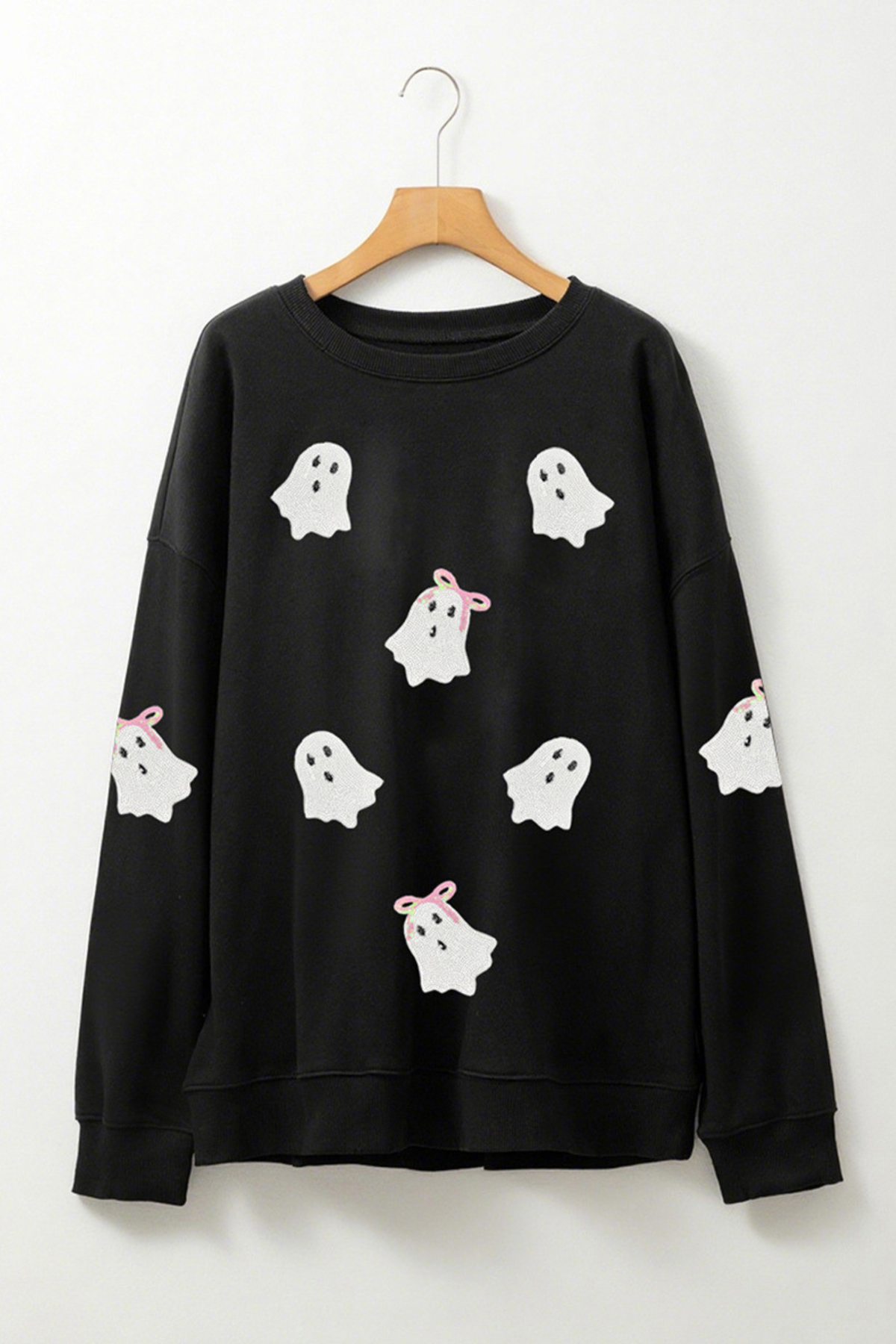 Women's Fall Halloween Print Crew Sweatshirt