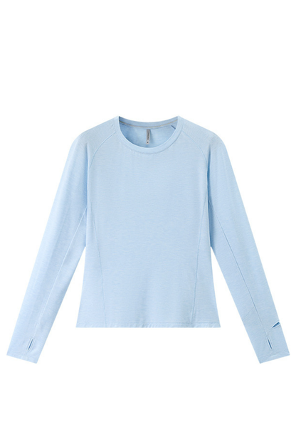 Women's Summer Wool Long Sleeve Outdoor Anti-Odor Tee