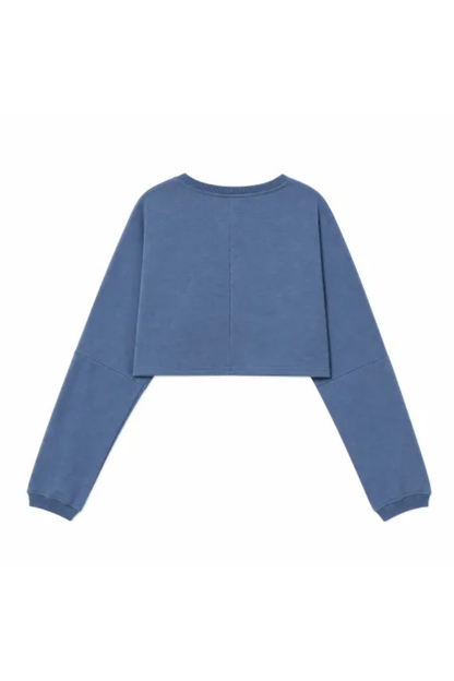 Women Spring Lightweight Cropped Drop Shoulder Workout Top