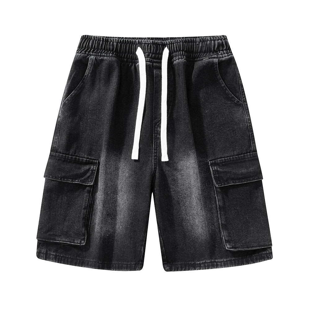 Men's Summer Light Wash Carpenter Baggy Denim Shorts