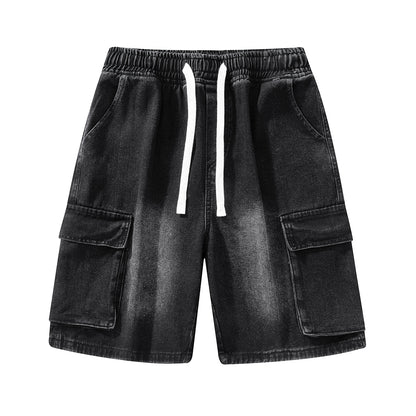 Men's Summer Light Wash Carpenter Baggy Denim Shorts