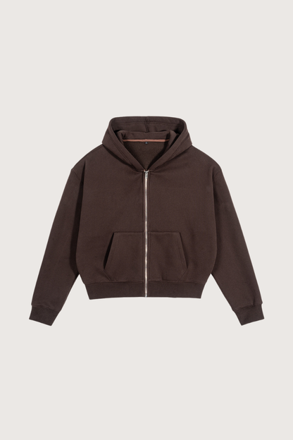 Men's Streetwear Cropped Minimalist Hooded Jacket