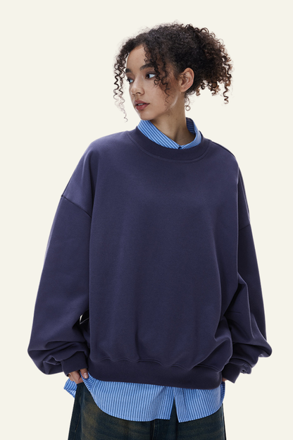 Women's Crewneck Curved Sleeve Pullover