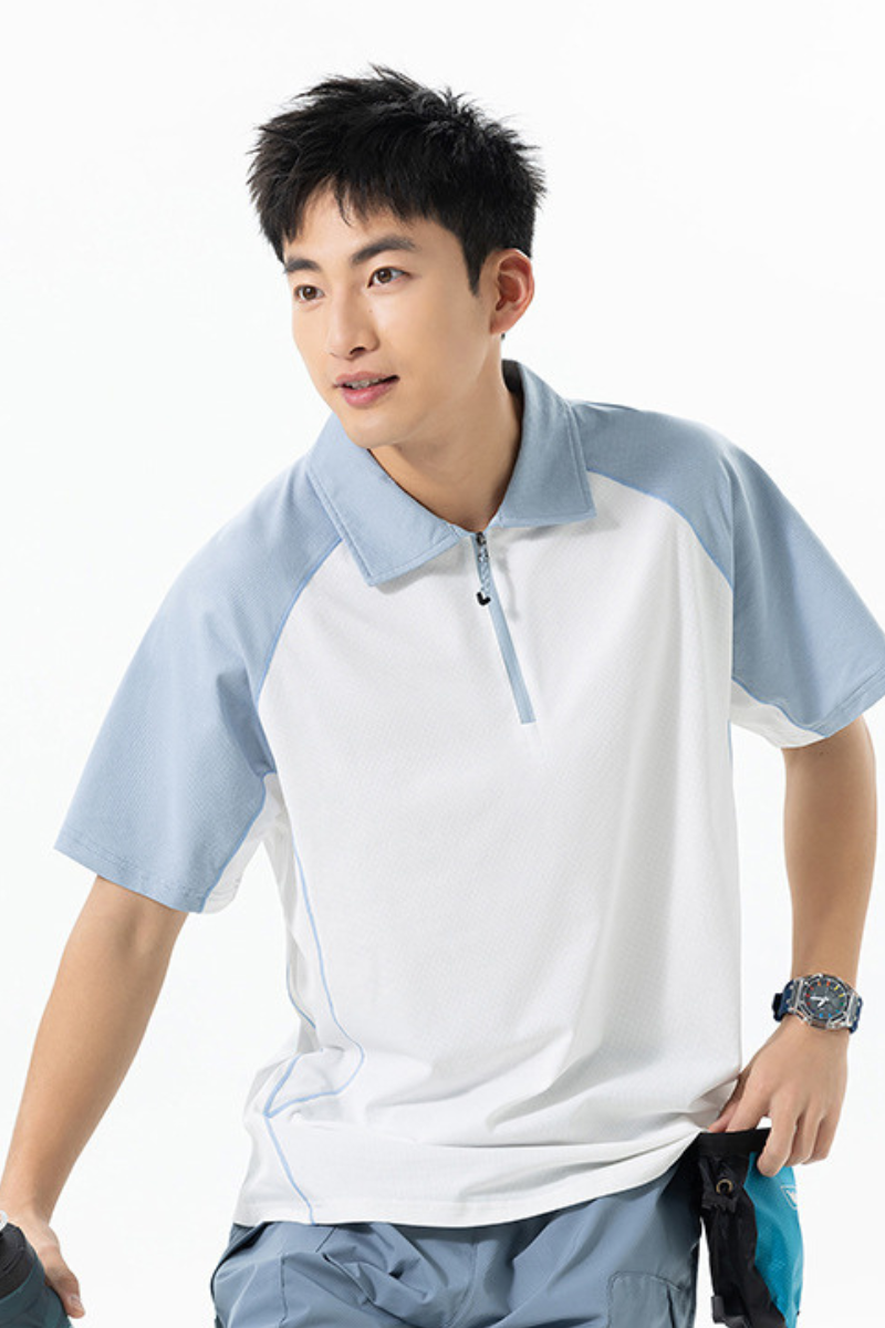 Men's Summer Outdoor Colorblock Quick Dry Cooling Tee