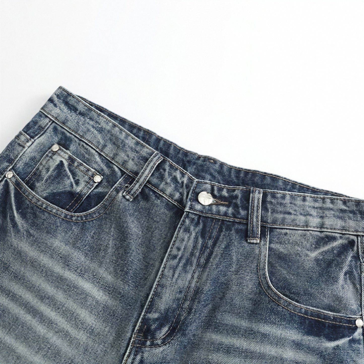 Men's Spring Splash Ink Washed Baggy Wide Leg Denim Jeans