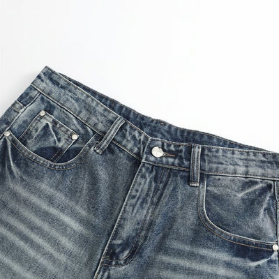 Men's Spring Splash Ink Washed Baggy Wide Leg Denim Jeans