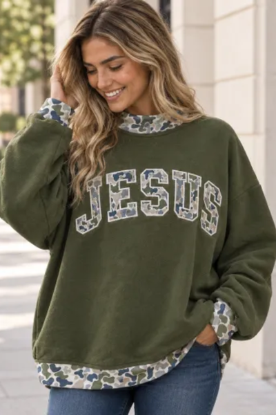 Women Fall Clothing Mallard Contrast Trim Sweatshirt