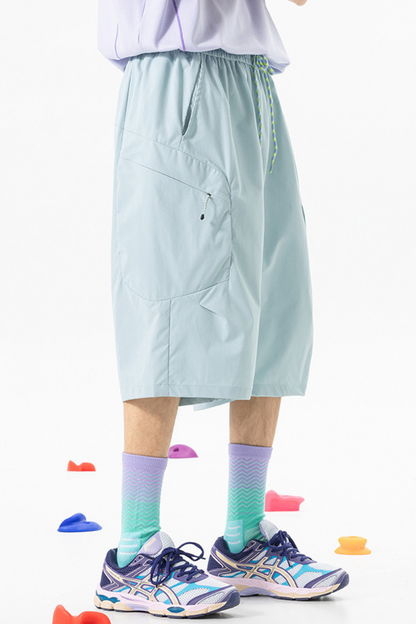 Unisex Summer Straight 7/8 Waterproof Cargo Quick Dry Shorts