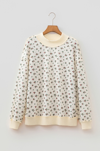 Women Fall Clothing Ditsy Floral Oversized Sweatshirt