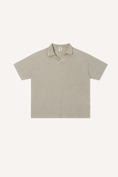 Men's Summer Vintage Washed Waffle Breathable Loose Polo