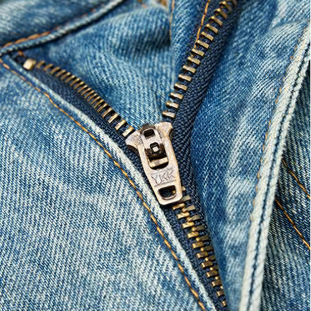 Men's Spring Light Blue Vintage Washed Wide-Leg Denim Jeans