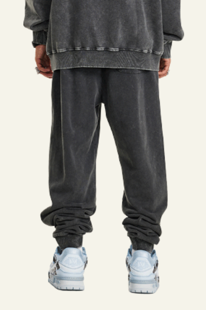 Men's Vintage Washed Cotton Cuffed Sweatpants