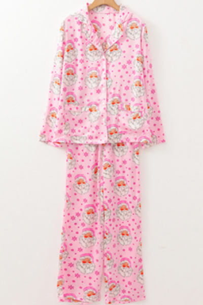 Women's Fall Christmas Pajama Long Pant Loungewear Set