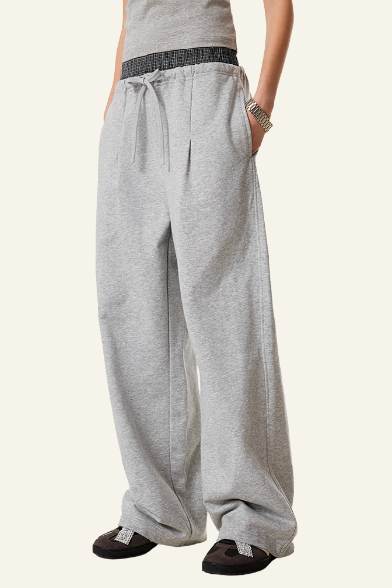 Women's Double-Waistband Straight Leg pants.