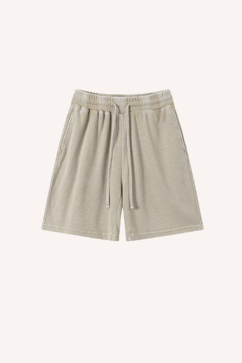 Men's Vintage Washed 5" Waffle Breathable Shorts - Old Money
