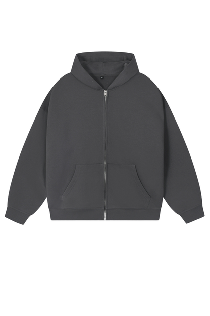 Men's Spring Summer 360g Solid Terry Zip Hoodie