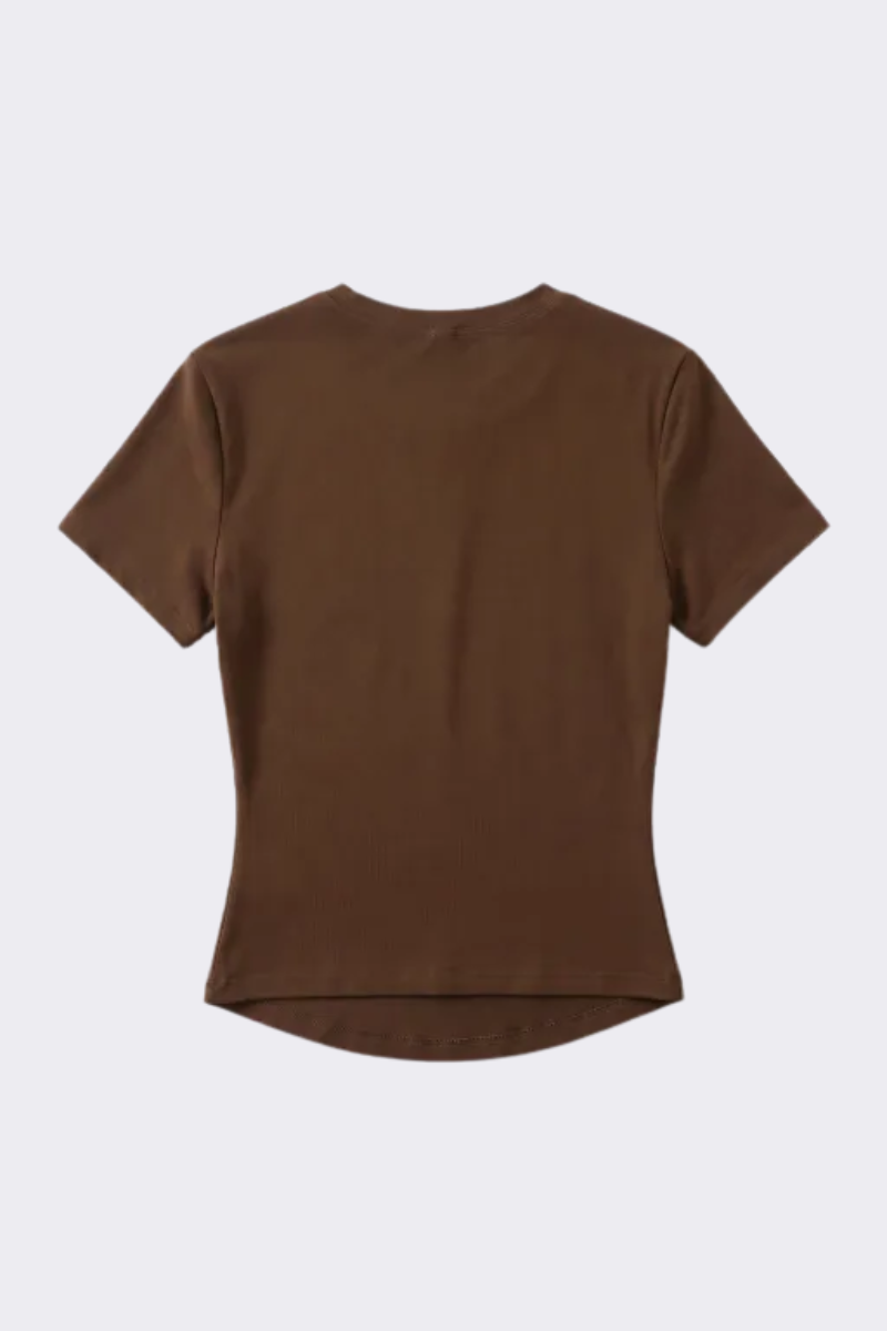 Women's Outdoor Yoga Gym Tight Run Tee - Crewneck