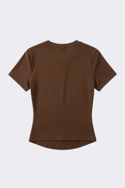 Women's Outdoor Yoga Gym Tight Run Tee - Crewneck