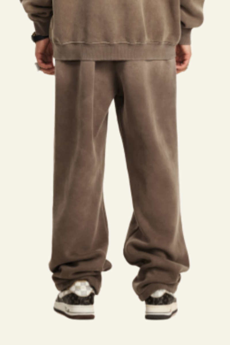 Men's Washed Straight-Leg Pants.