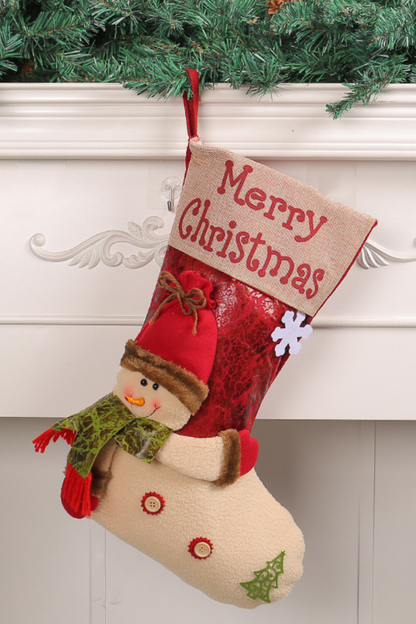 Christmas 3D Santa Ornament Socks Large Thick Decor