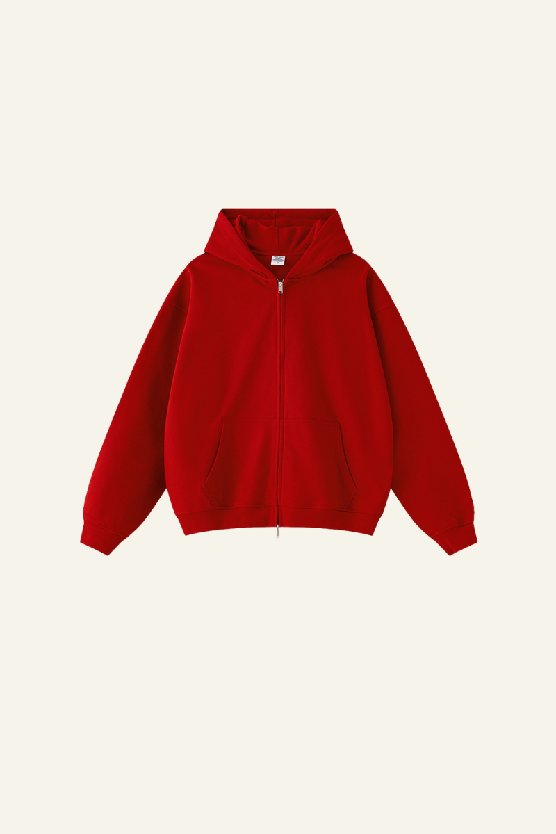 Men's Streetwear Full Zipper Hooded Jacket